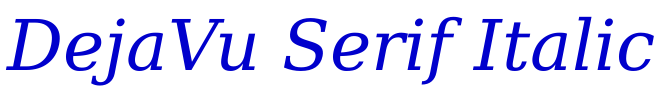 DejaVu Serif Italic 字体